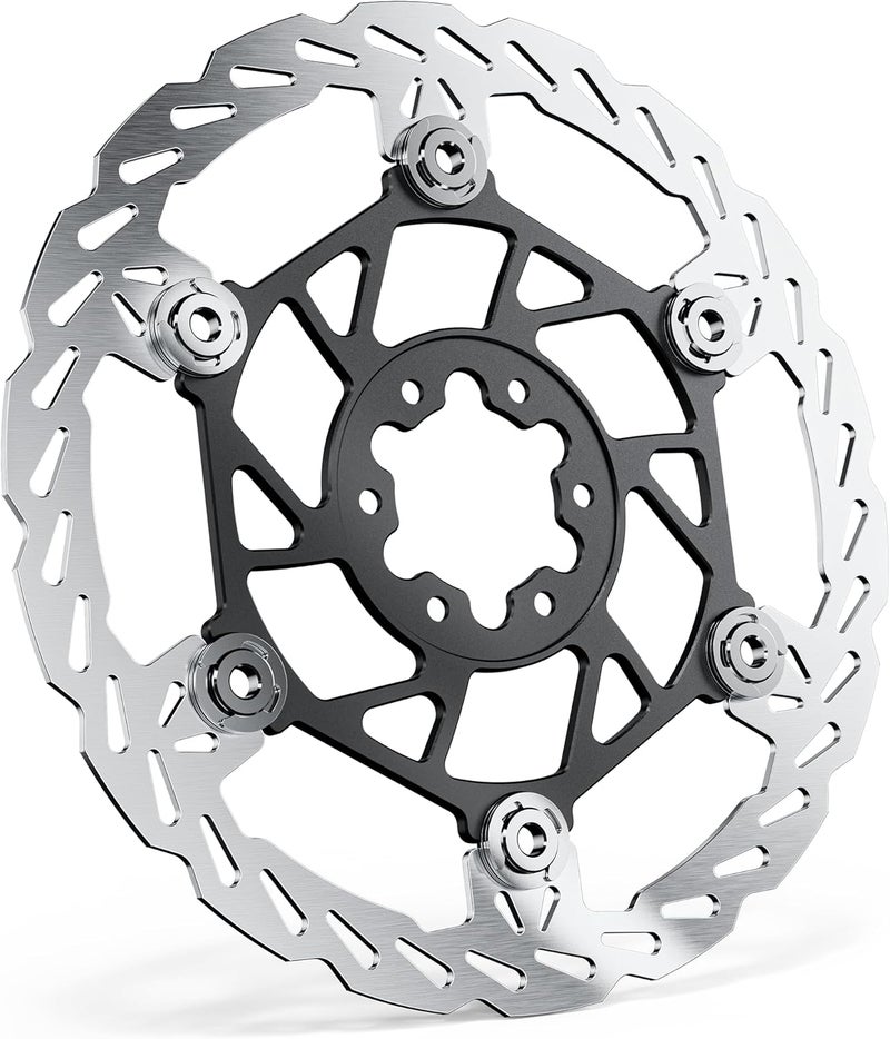 Beastspk Floating Rear Disc Brake Rotor(220mm),Aircraft Aluminum Core,Stainless Steel MTB Brakes Rotors with 6-Hole,Thickness 2.3mm,for Sur-Ron Light Bee X LBX,Segway X160/X260(Rear) - Image 1